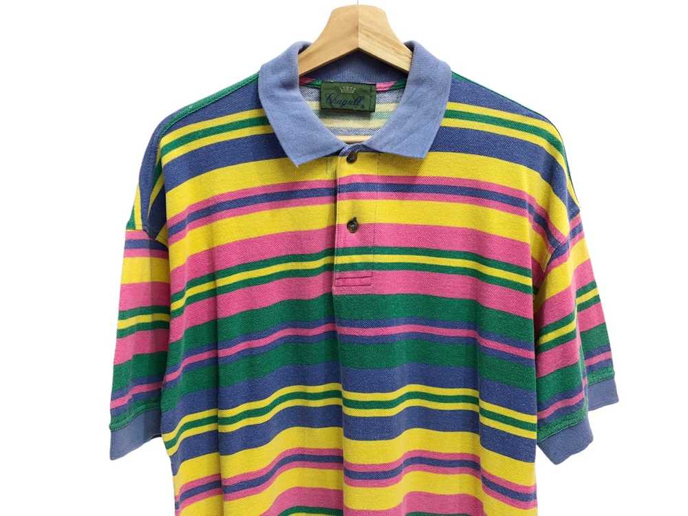 Italian Designers Vintage Chagall Striped Polo Sh… - image 3