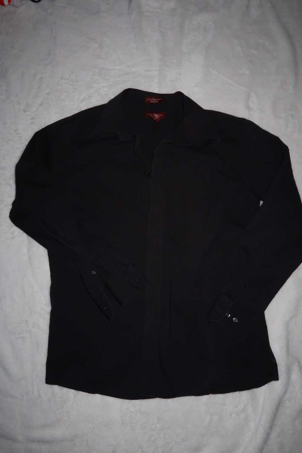 Covington Black Button Up T Shirt - image 1