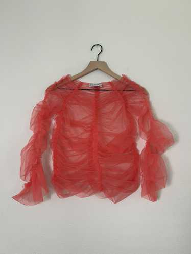 Molly Goddard Ruched Sheer Slinky top