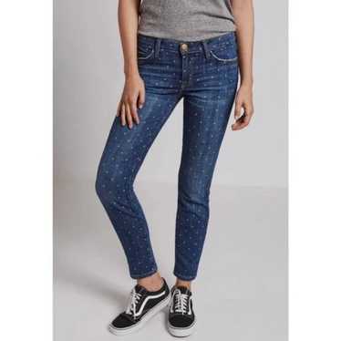 Current/Elliott Stiletto Low Rise Polka Dot Skinny Crop Stretch store Jeans