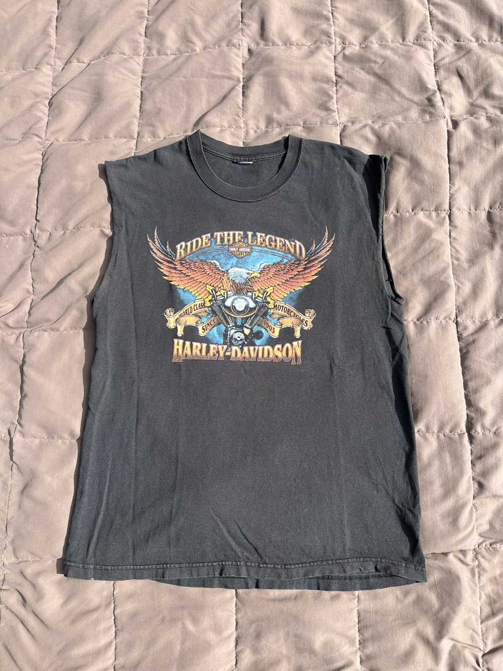 Harley Davidson × Vintage Vintage Sleeveless Harl… - image 2