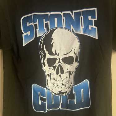  Men's Big Wwe Stone Cold Skull T-Shirt, Black, XXX