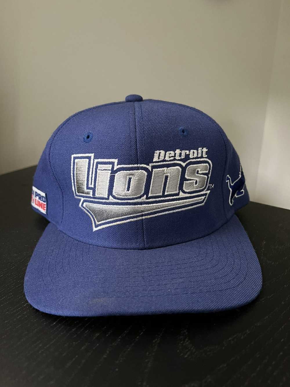 Vintage Detroit Lions Leather Hat // Two Tone Modern Made in 