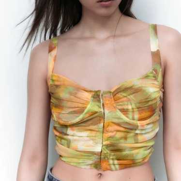 Zara printed tulle top - Gem
