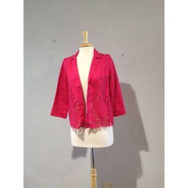 Chicos Chico's Hot Pink Cutout Design Blazer Styl… - image 1