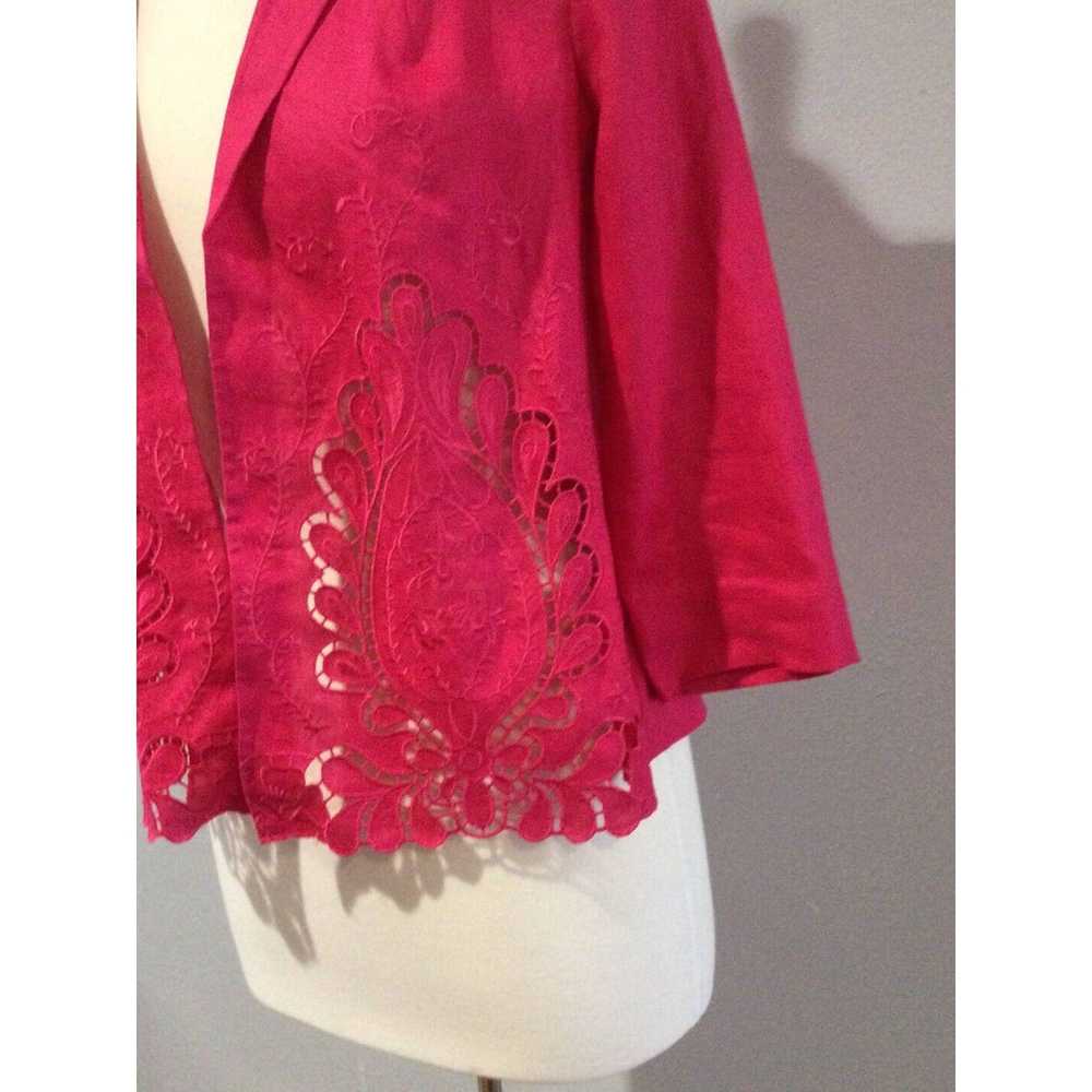 Chicos Chico's Hot Pink Cutout Design Blazer Styl… - image 4