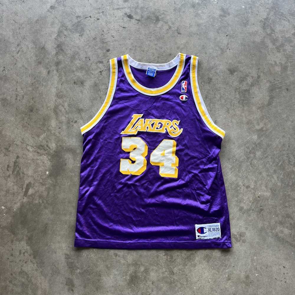 Vintage Lakers Shaquille O'Neal Shaq Champion Jersey Size 44