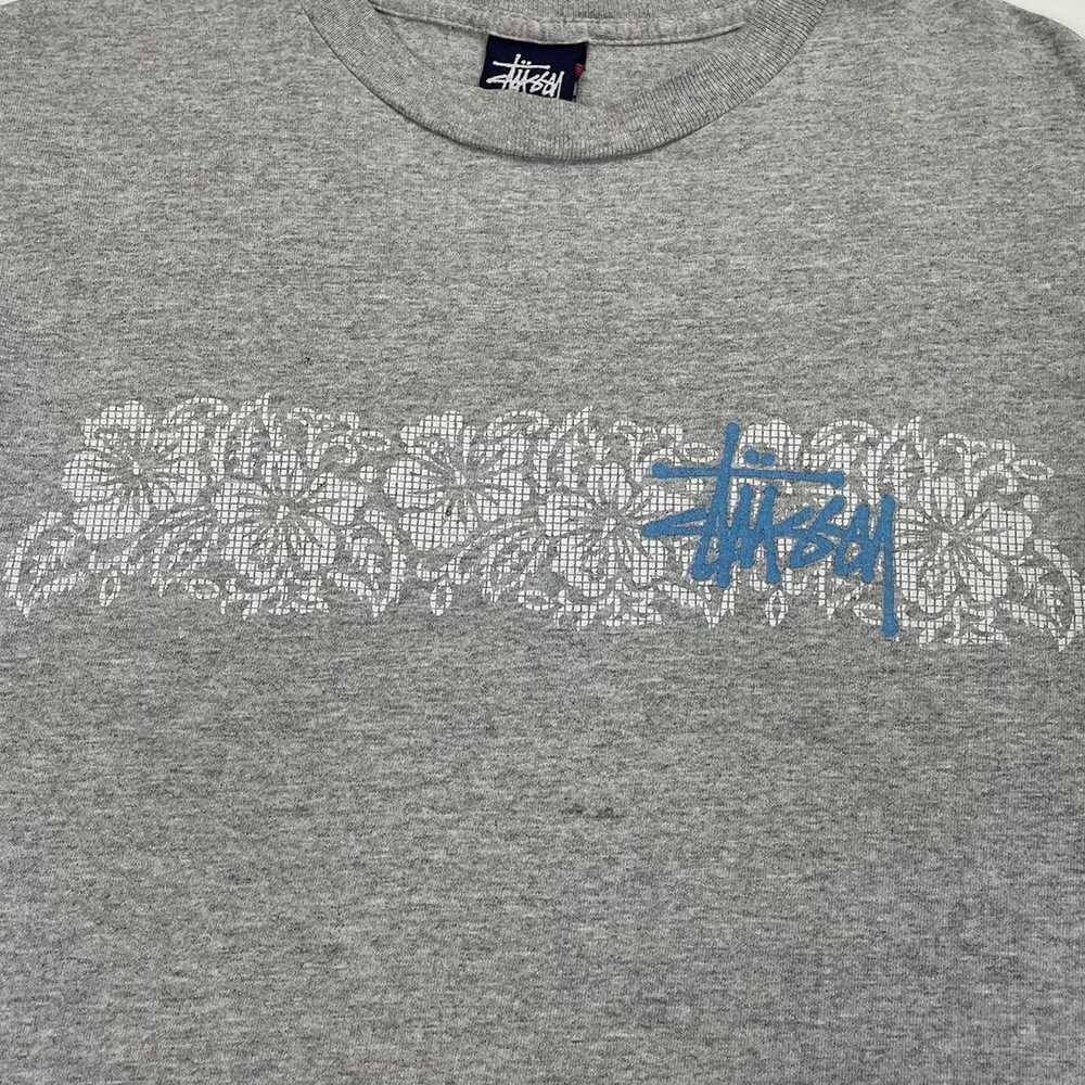 Stussy Vintage Stussy T-Shirt Grey 90s Made in US… - image 3