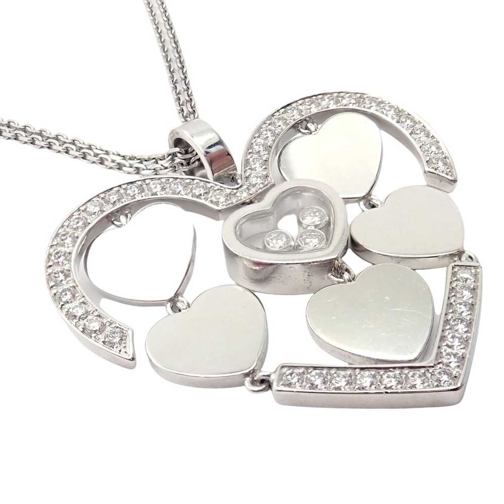 Chopard 18k White Gold Large Double Happy Hearts … - image 10
