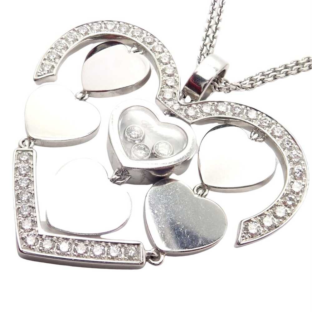Chopard 18k White Gold Large Double Happy Hearts … - image 4