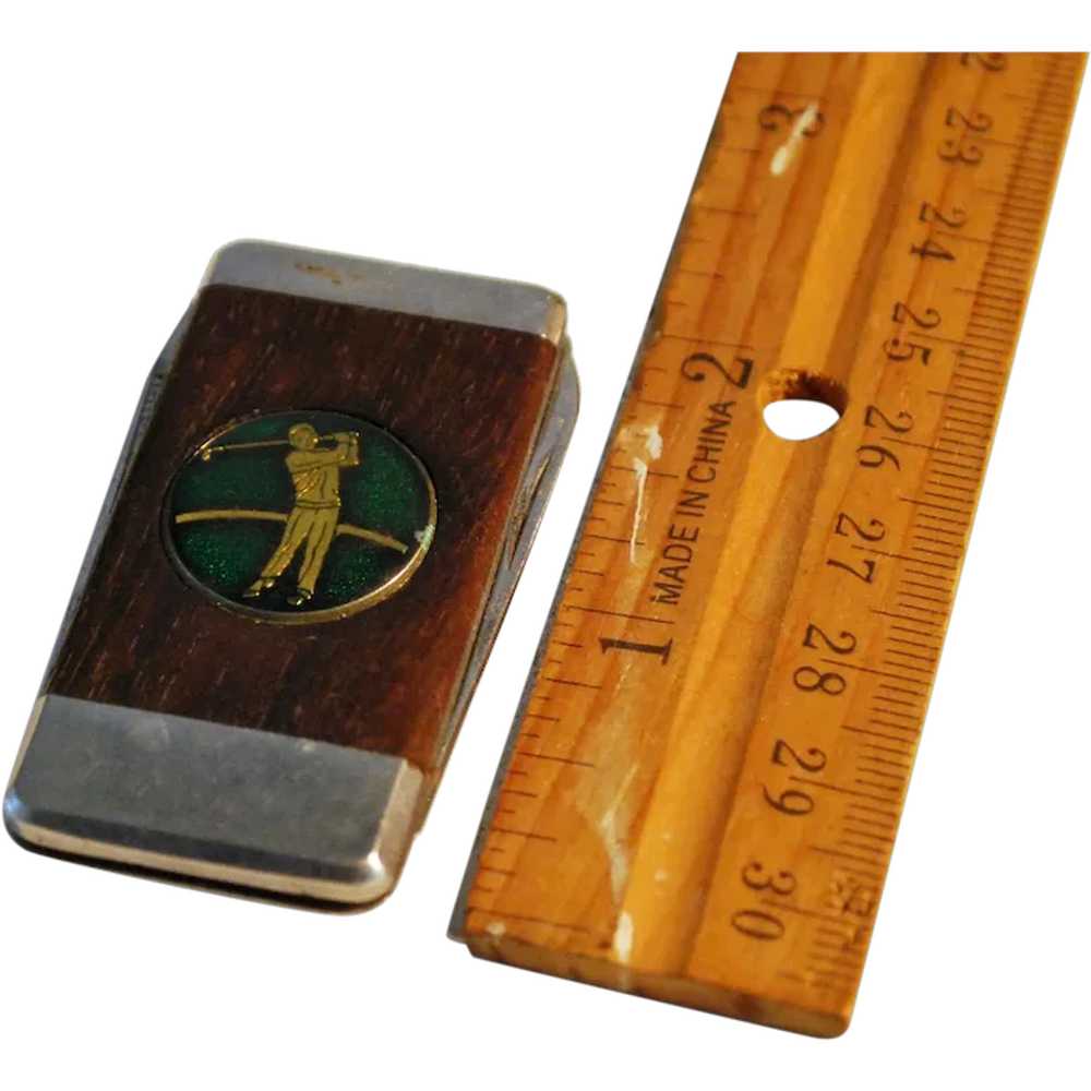 Golf Motif Money Clip with Fruit or Pocket Knife,… - image 1