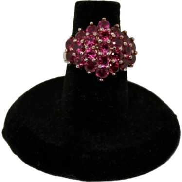 Lab Created Ruby Cluster Ring Size 6 - image 1