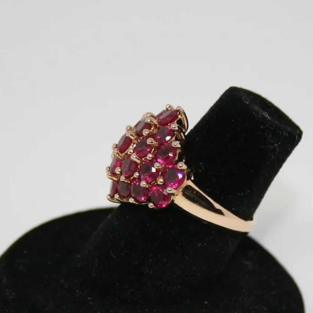 Lab Created Ruby Cluster Ring Size 6 - image 2