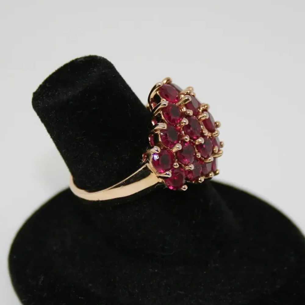 Lab Created Ruby Cluster Ring Size 6 - image 3