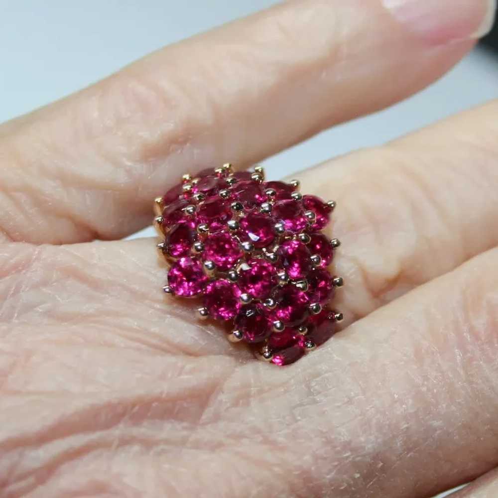 Lab Created Ruby Cluster Ring Size 6 - image 6