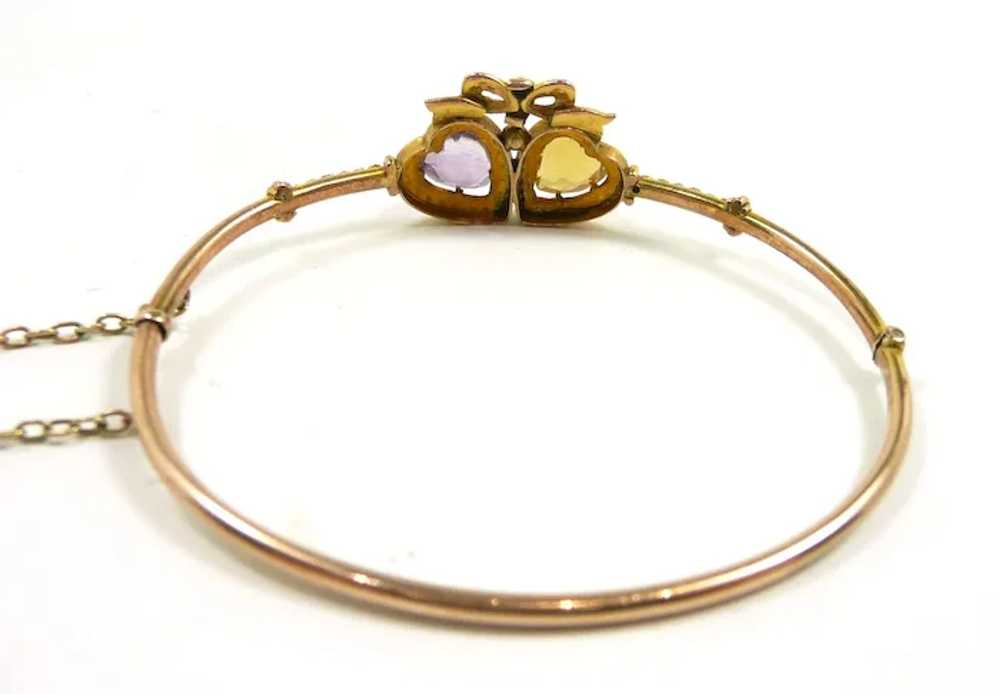 Loving Victorian Sweetheart Bangle Bracelet c. 18… - image 7