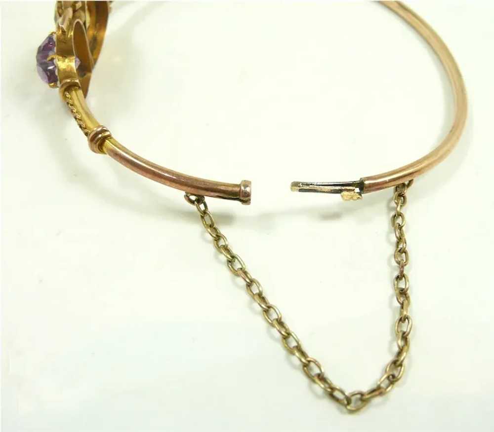 Loving Victorian Sweetheart Bangle Bracelet c. 18… - image 8