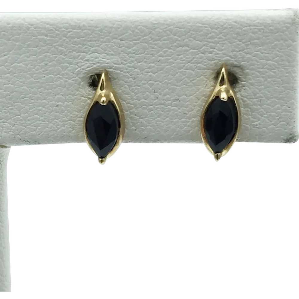 10K Black Onyx Studs - image 1