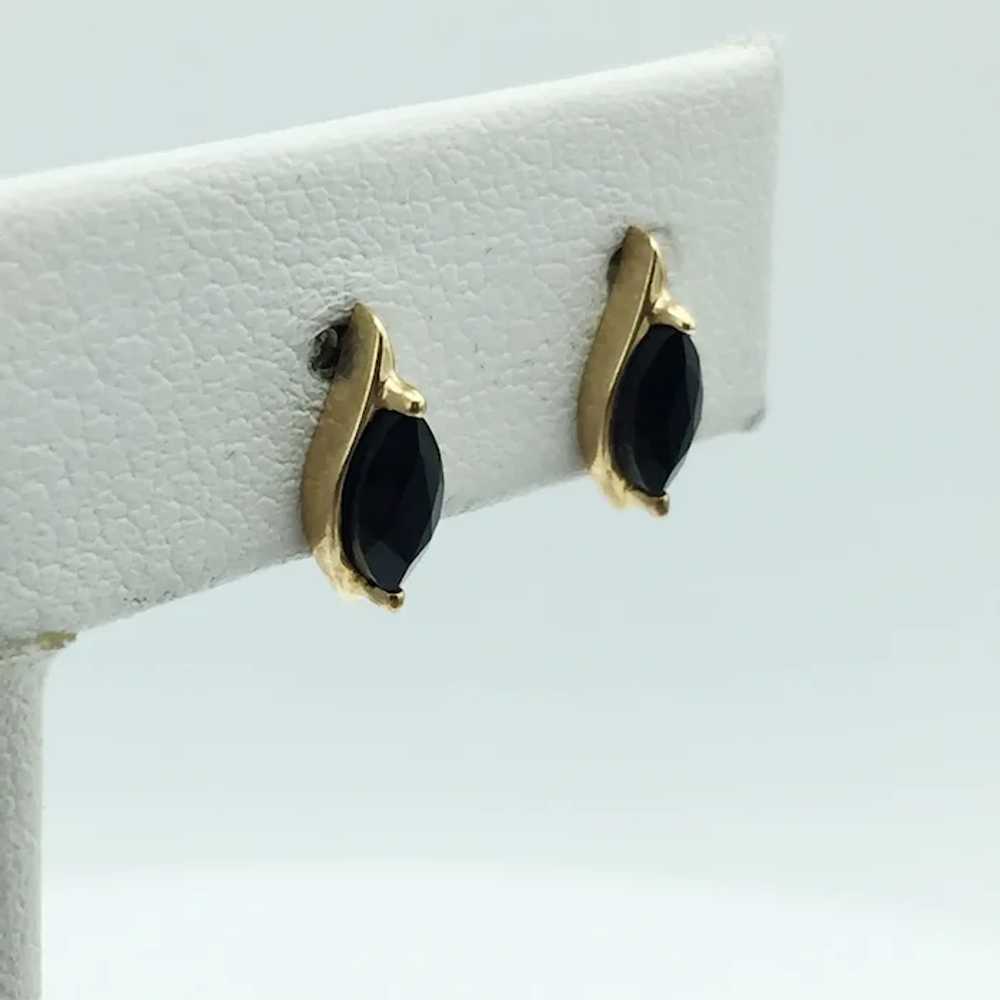 10K Black Onyx Studs - image 2