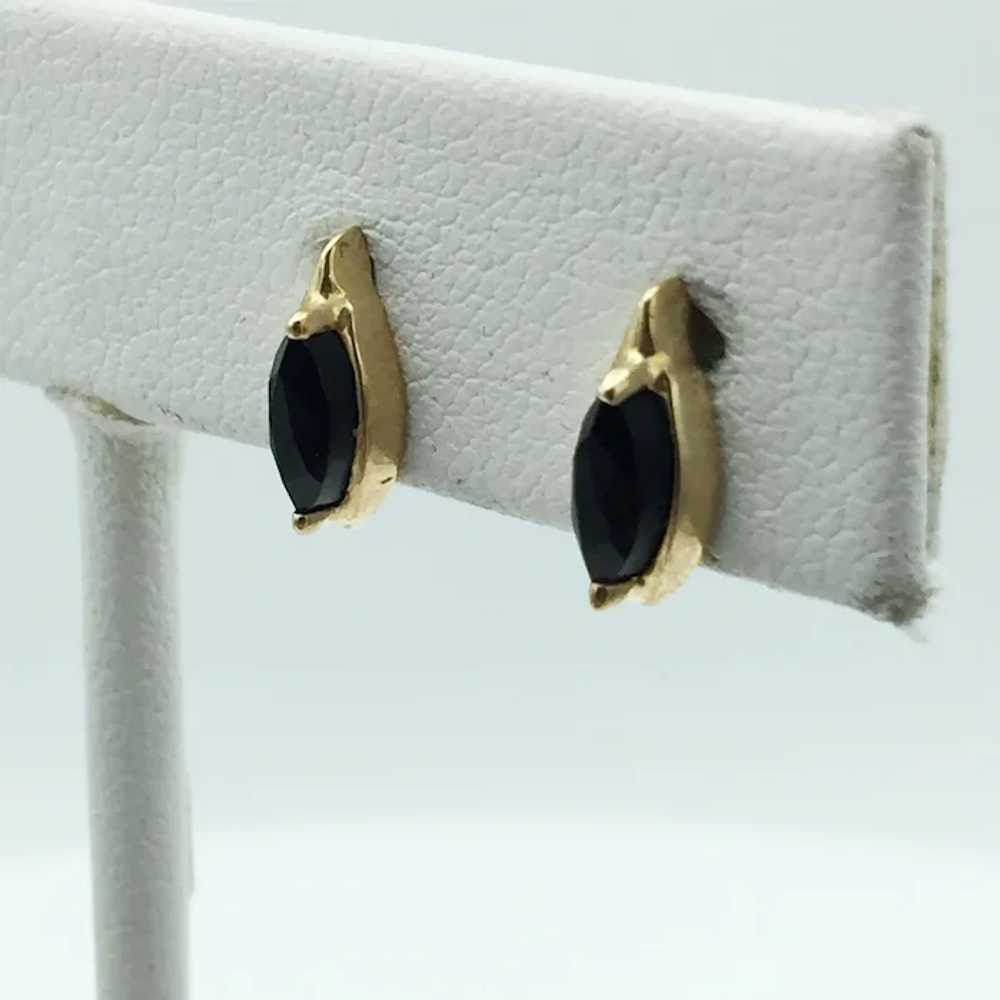 10K Black Onyx Studs - image 3