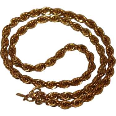 Monet Gold-Tone Twisted Rope Necklace - 18 Inches - image 1
