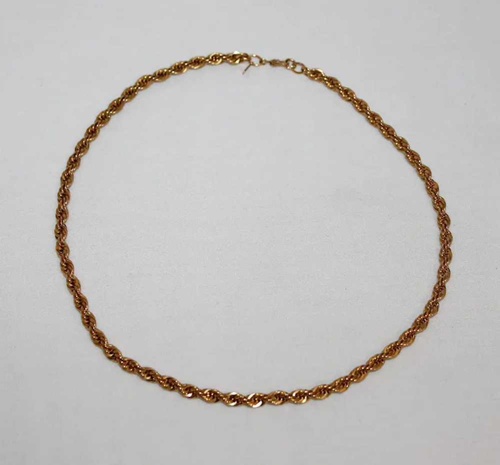Monet Gold-Tone Twisted Rope Necklace - 18 Inches - image 6