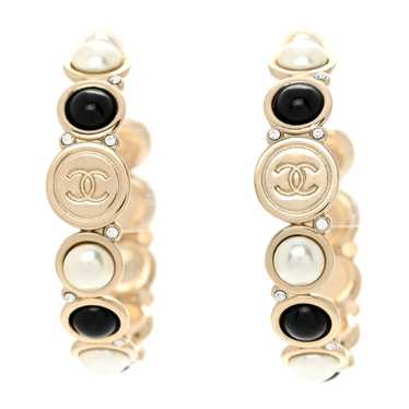 Chanel Multicoloured bejewelled CC resin coated earrings