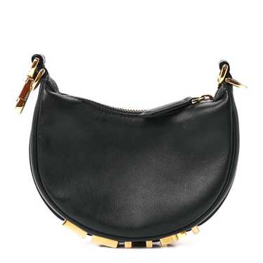 Black Fendi FF Neoprene Vitello Grace Perforated Pocket Belt Bag