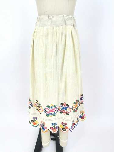 Antique Hungarian Linen Skirt