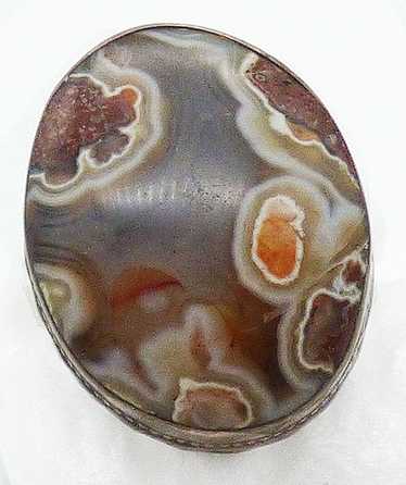 Crazy Lace Agate Sterling Ring - image 1