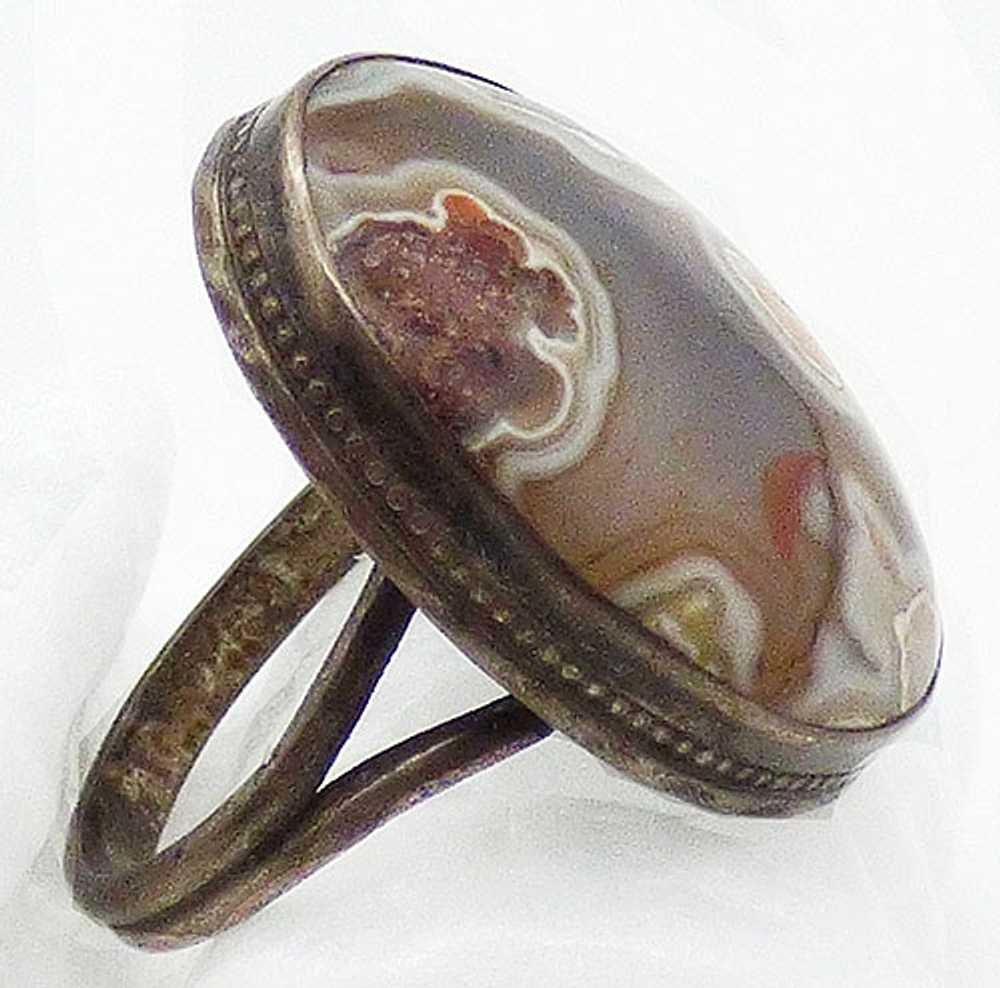 Crazy Lace Agate Sterling Ring - image 2