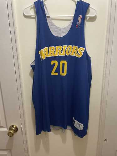 Vintage 90s Golden State Warriors Kids Champion Jersey Sz Med 8-10 NBA