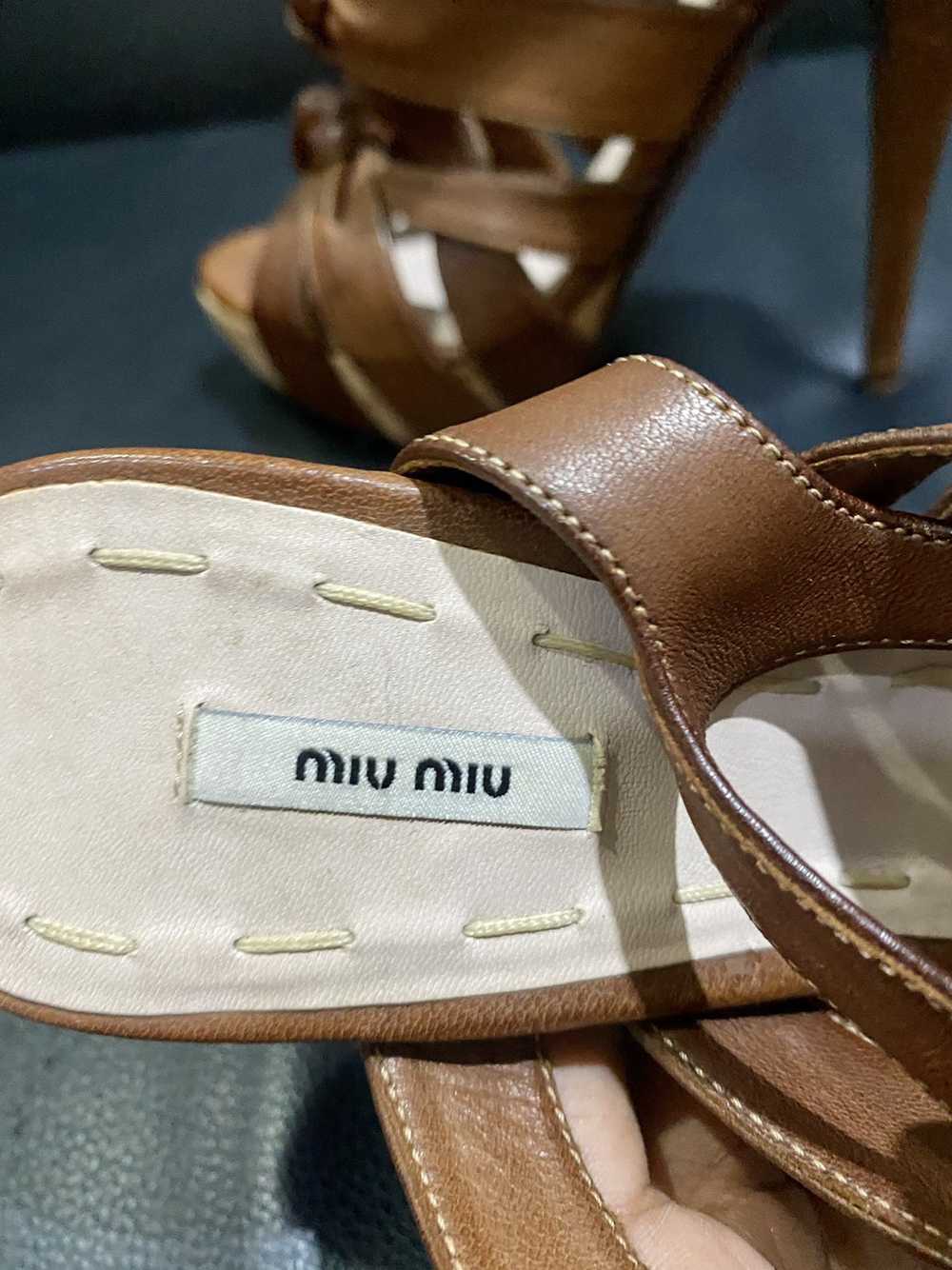Miu Miu × Vintage vintage Miu Miu leather high hi… - image 3