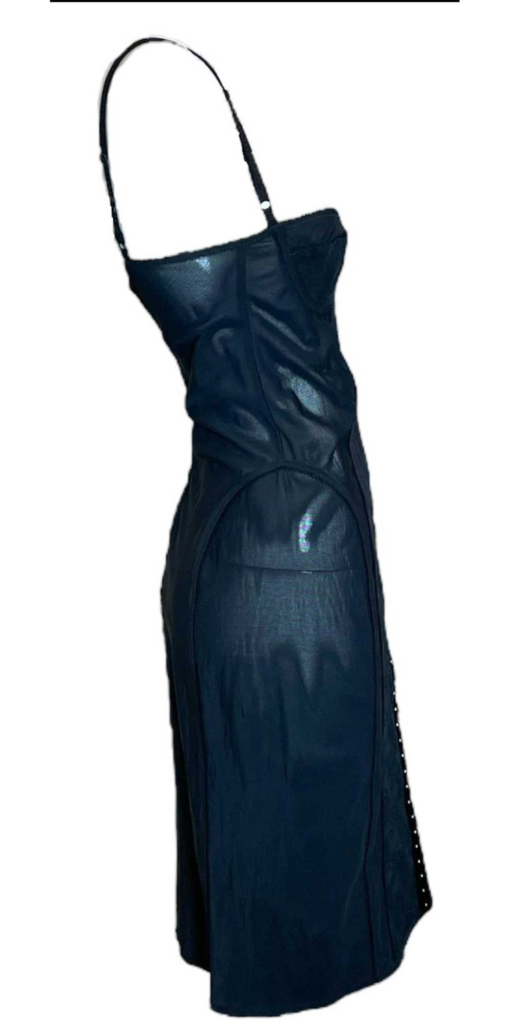 Dolce & Gabbana Y2K Black Mesh Lingerie Dress wit… - image 2