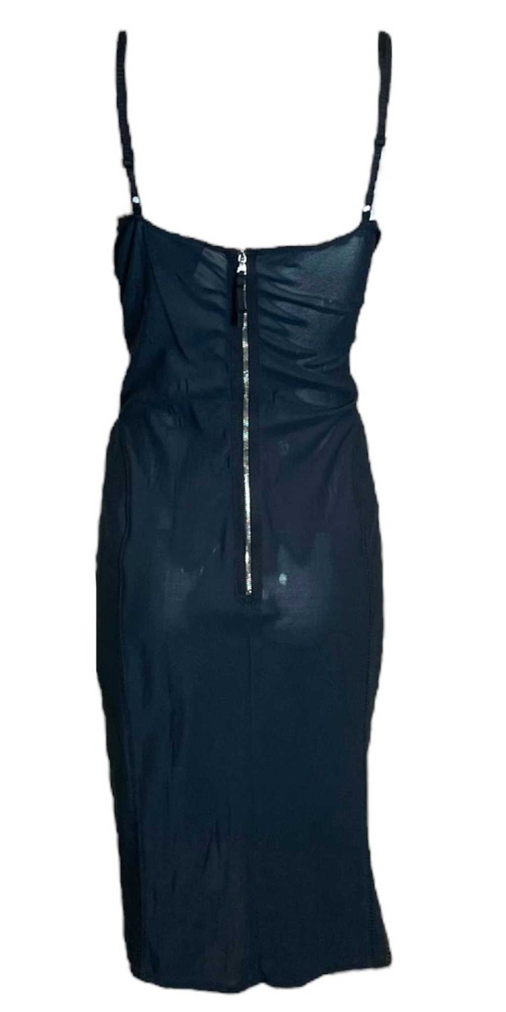 Dolce & Gabbana Y2K Black Mesh Lingerie Dress wit… - image 3