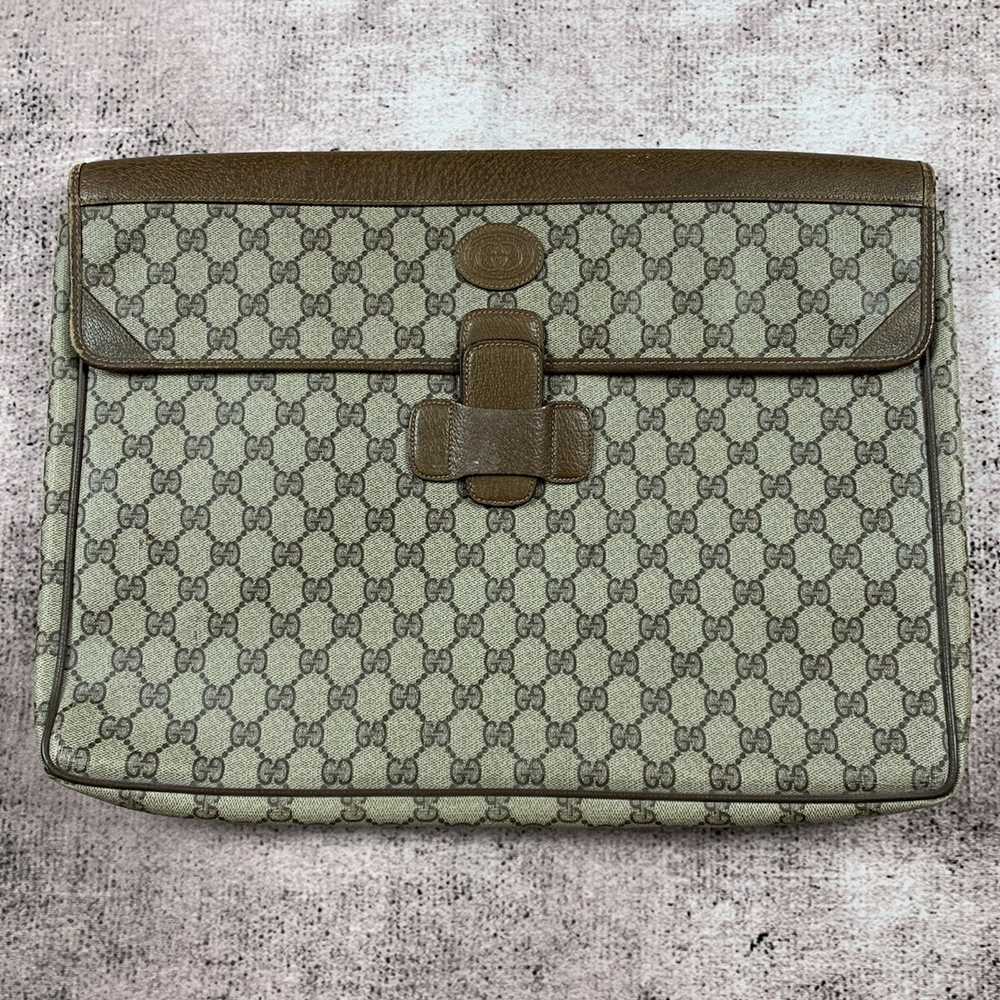 Gucci × Vintage Vintage 80s Gucci Attache Monogra… - image 1