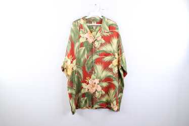 Vintage Tommy Bahama Bamboo Print Sz Large Silk Camp Hawaiian Shirt Free  Shipping USA.
