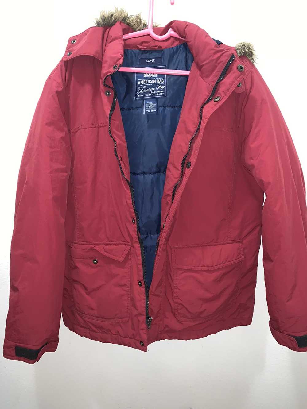 American Rag Fur Hooded Puffer Parka - image 1