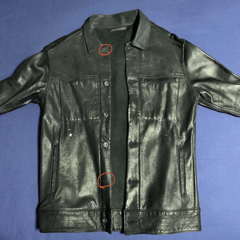 Longjourney Longjourney leather and coated jersey… - image 4