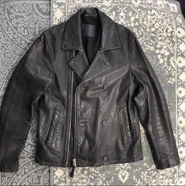 NEW AllSaints fern leather biker jacket in Off white Size US 0 #C2821