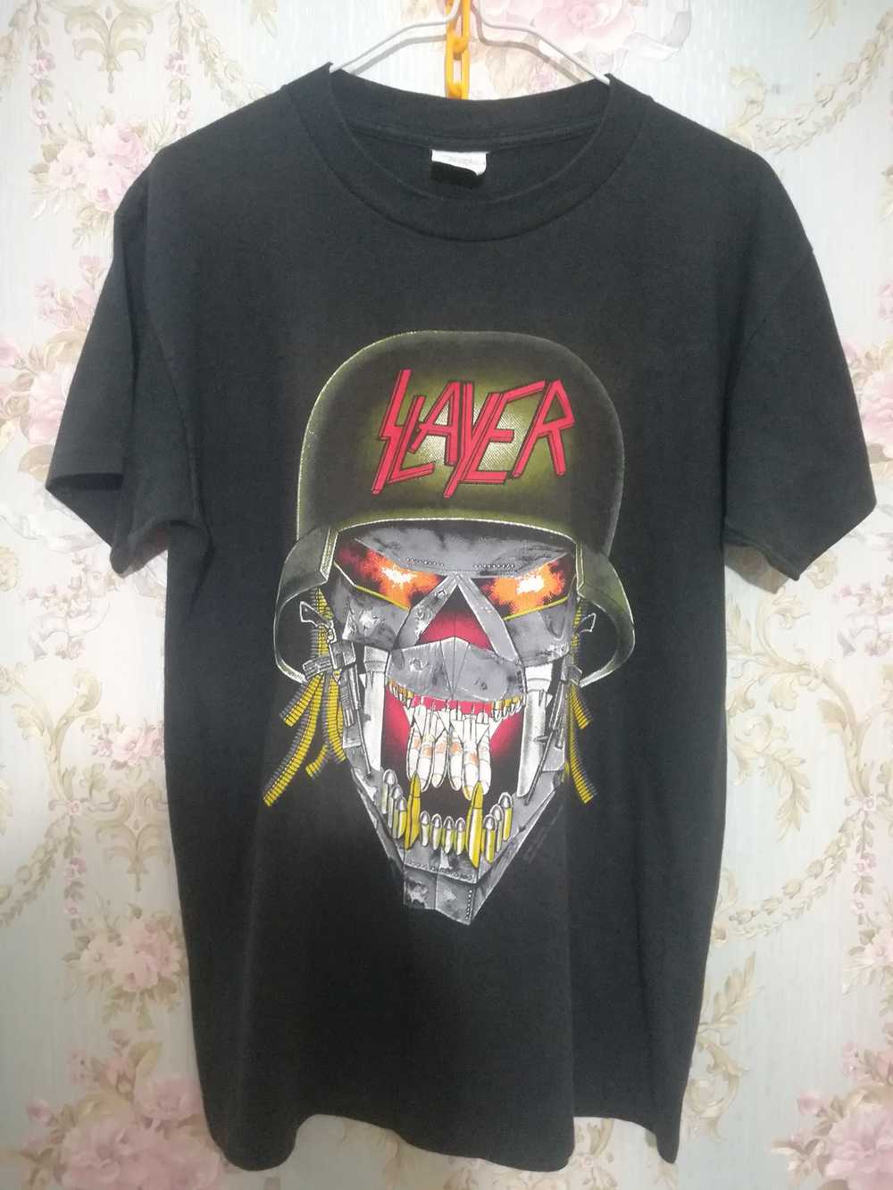 Band Tees × Vintage Vintage Slayer Clash of The T… - image 1