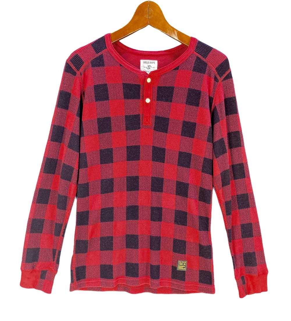 Bape Ursus Bape Waffle Long Sleeve Shirt - image 1