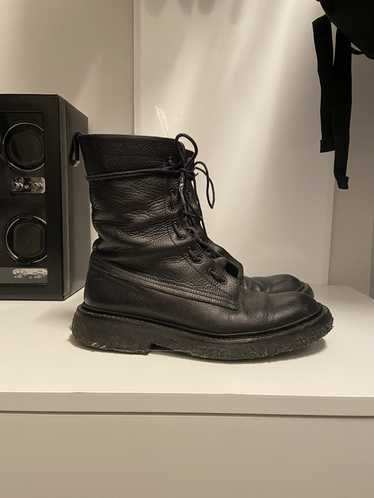 Dior Black/Navy Blue Leather and Canvas D-Major Calf Boots Size 39.5 Dior |  The Luxury Closet