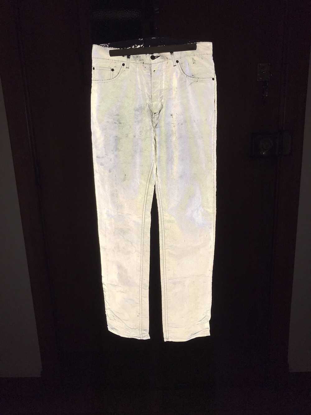 Helmut Lang HELMUT LANG 1997 Silver Reflective Tr… - image 1