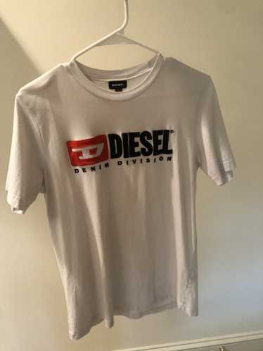 Diesel T-Reg-Div Logo Patches T-Shirt White – voilà.id