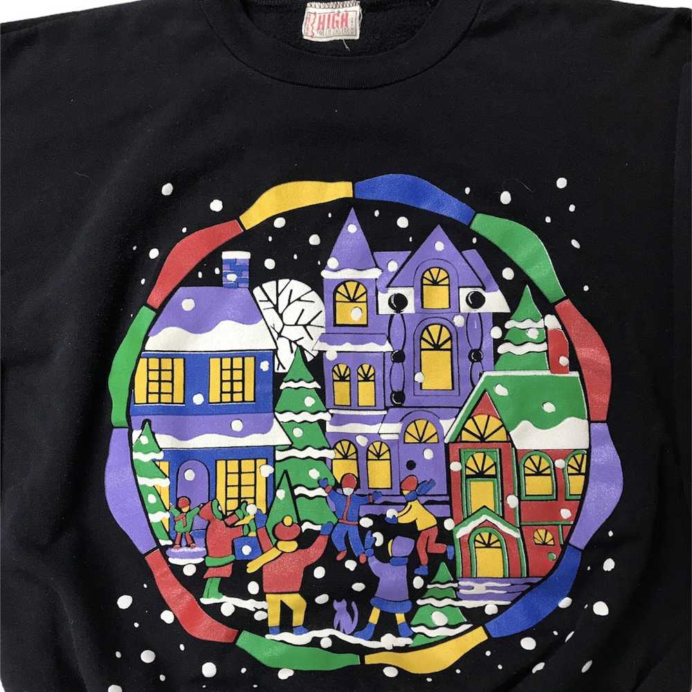 Other × Vintage VTG 1990’s Christmas Graphic Crew… - image 2