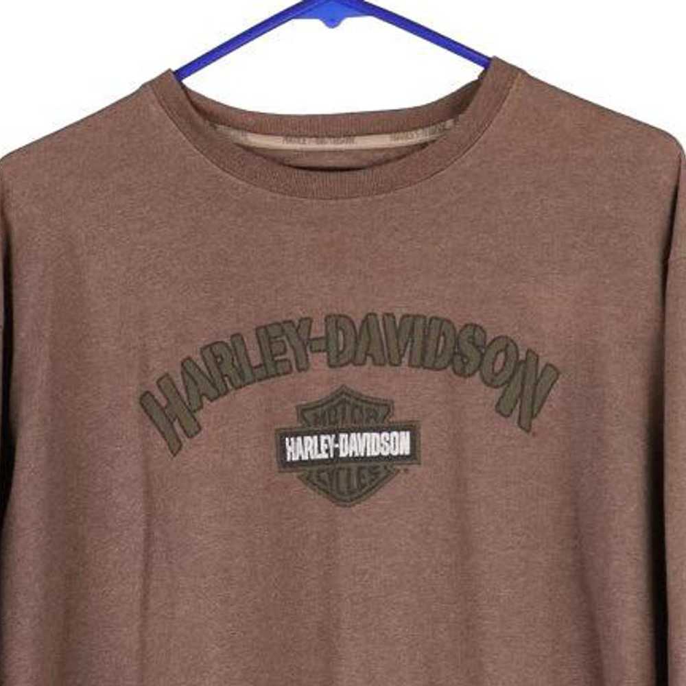 Harley Davidson Spellout Long Sleeve T-Shirt - Me… - image 3
