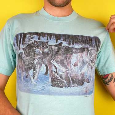 Vintage 1980s Vintage Wolf Nature Tee