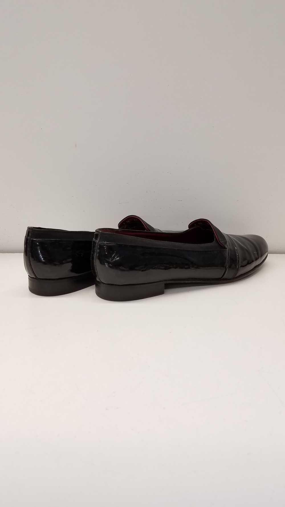 BALLY Italy Black Patent Leather Slip On Loafers … - image 4