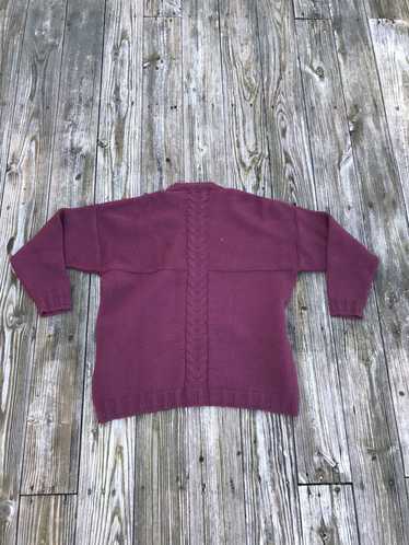 Aran Crafts × Vintage Maroon Crewneck Sweater with